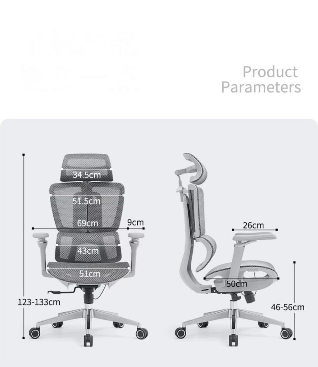 ErgoPro™ Elite Ergonomic Office Chair – Adjustable, Mesh, Headrest, Lumbar Support