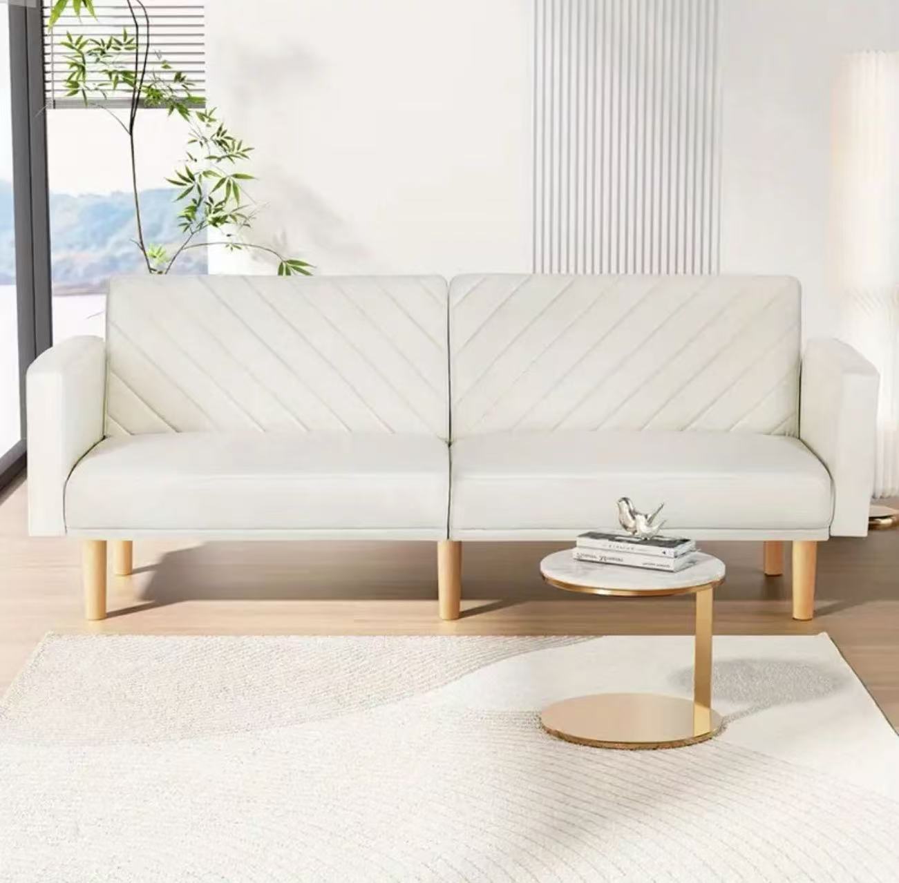 Contemporary Light Grey Sofa – Minimalist Elegance