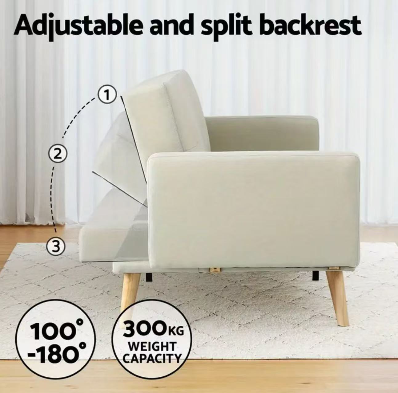 Modern Sectional Sofa with Chaise – Light Grey
