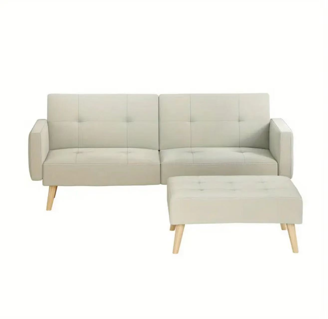 Modern Sectional Sofa with Chaise – Light Grey