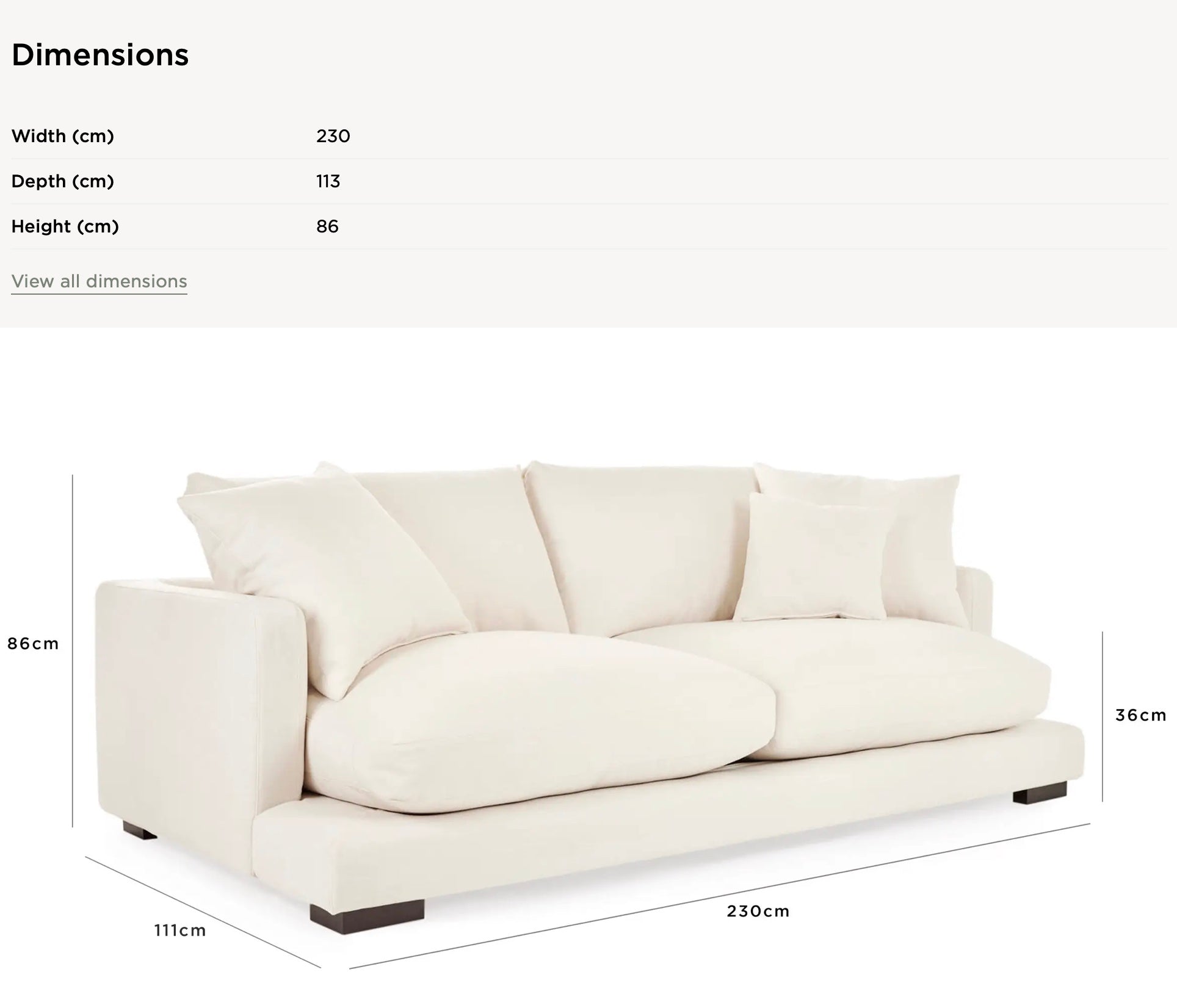 Long Beach 3 Seat Sofa