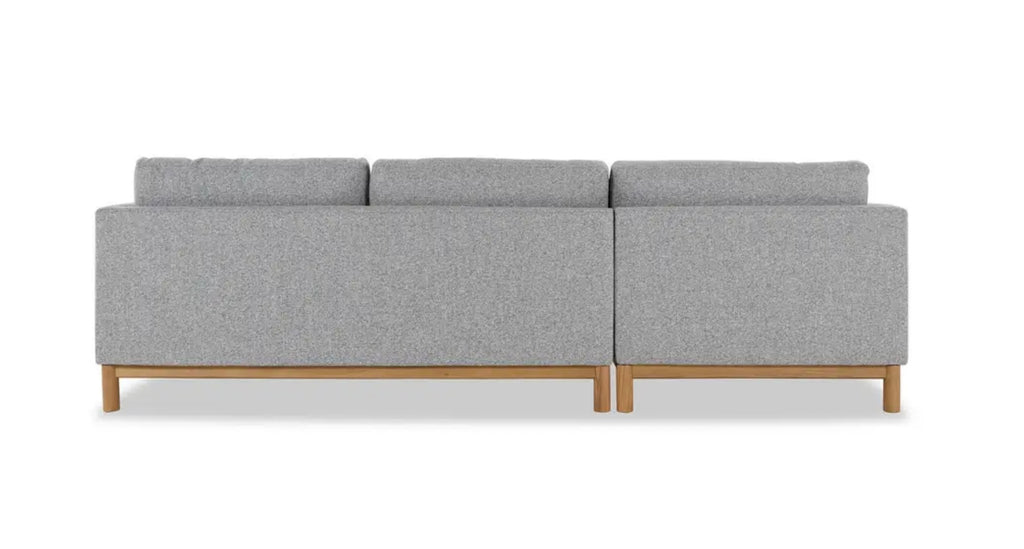 Nord Modular Sofa – Scandinavian 3-Seater with Oak Base, Light Grey Fabric