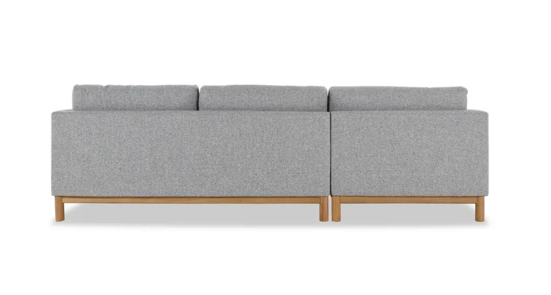 Nord Modular Sofa – Scandinavian 3-Seater with Oak Base, Light Grey Fabric